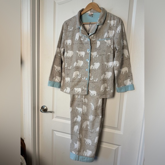 munki munki Other - Munki Munki Polar Bear Flannel Pajama Set | Cozy Button-Down Top & Pants size S